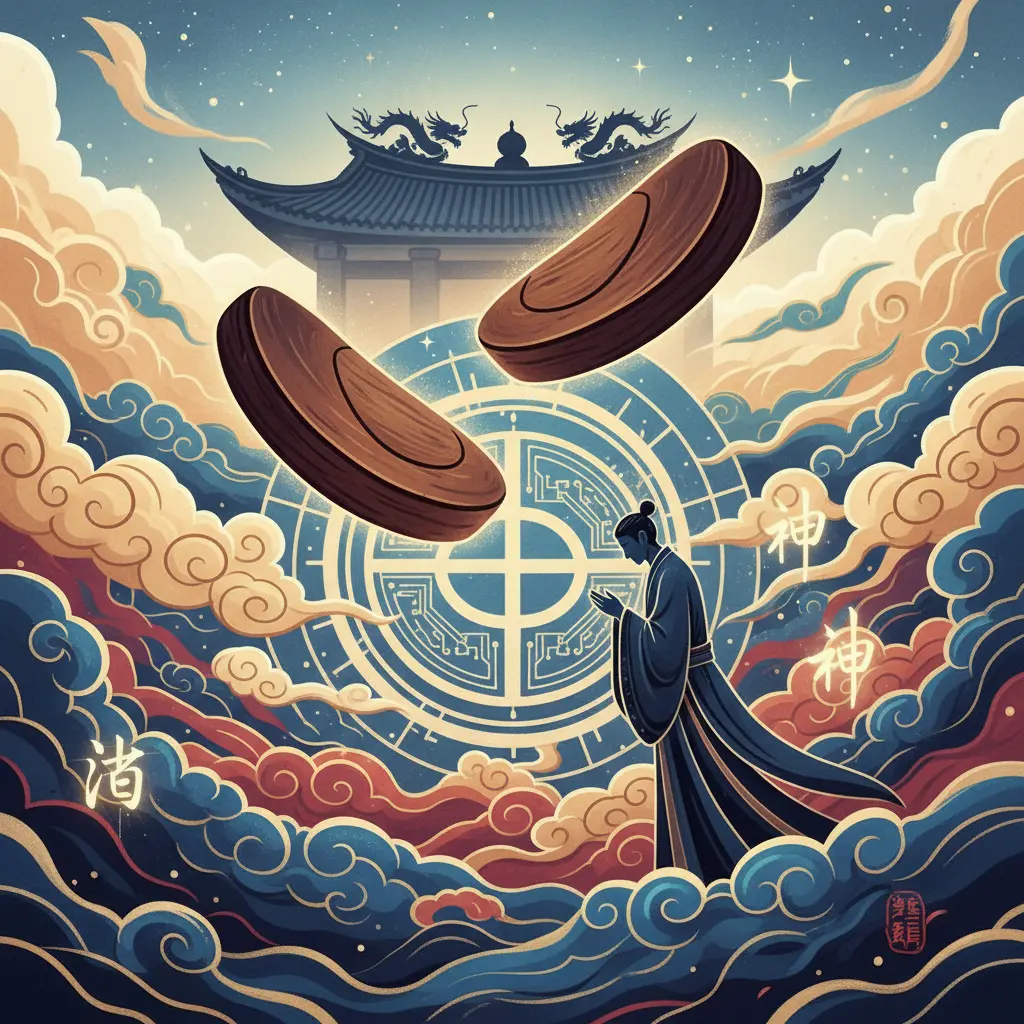 道教問神 - 聖筊